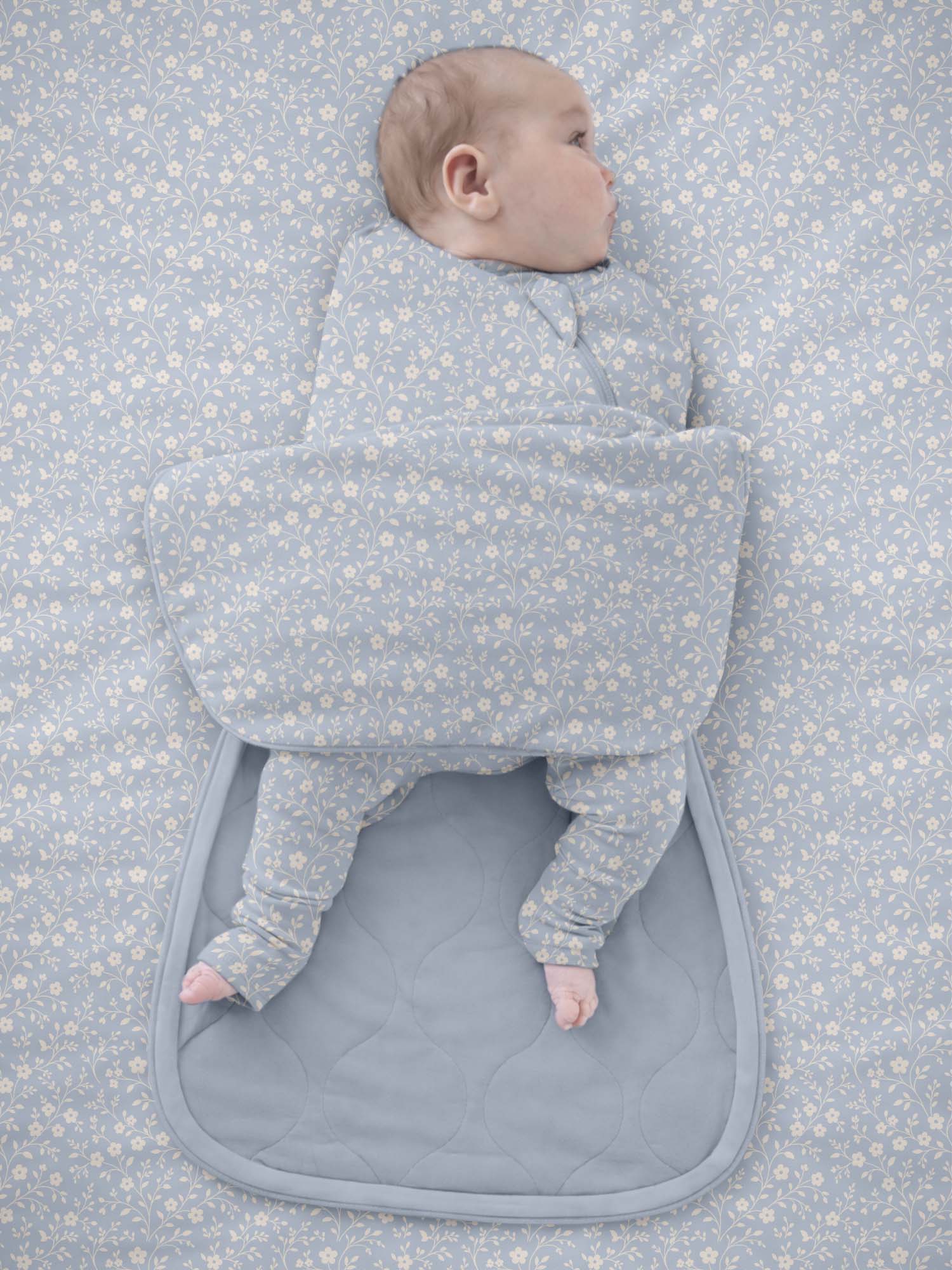 günamüna Swaddle Sleep Sack Duvet Bamboo Meadow 2.5 TOG (Min. of 2, multiples of 2)