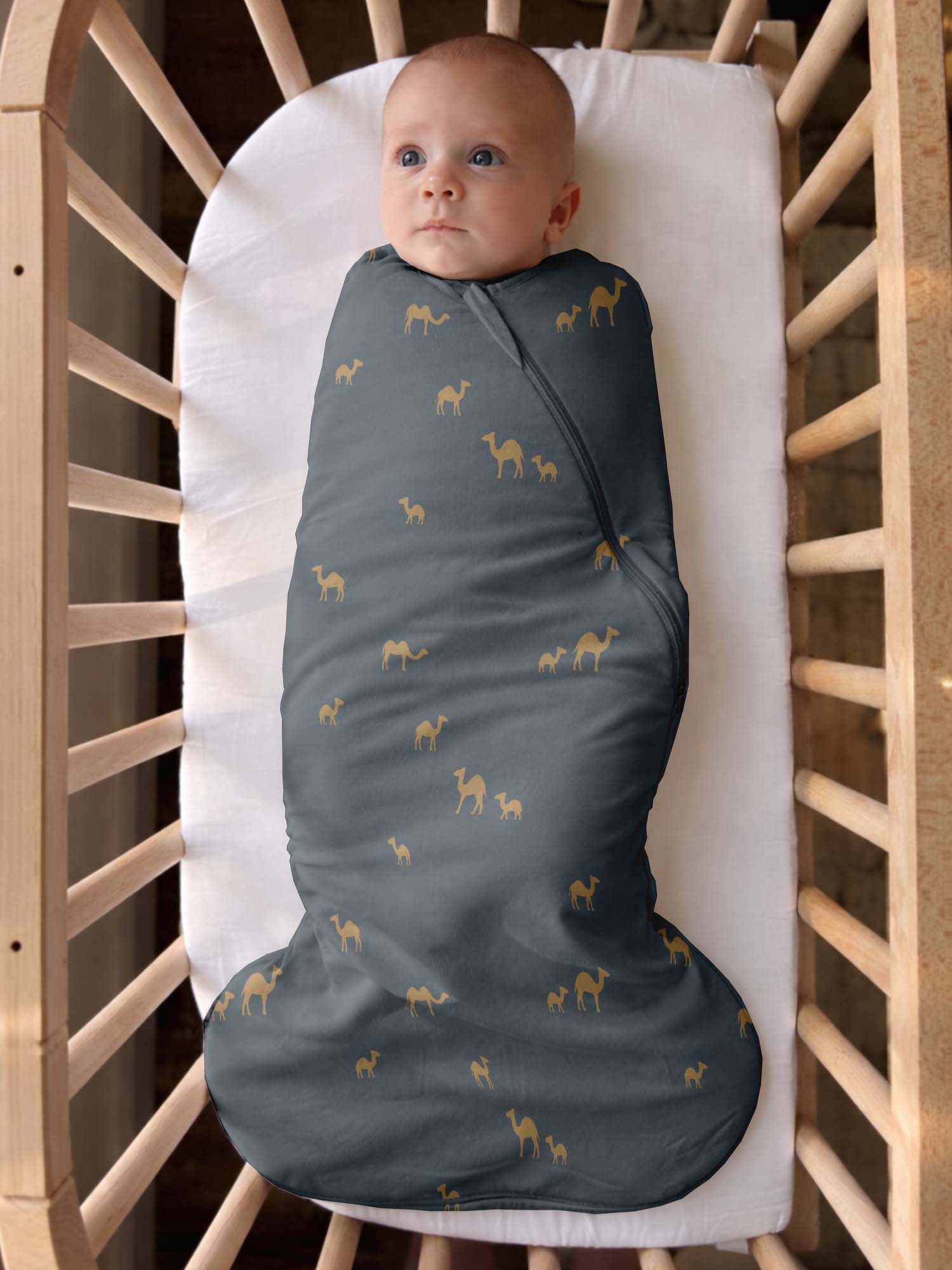 günamüna Swaddle Sleep Sack Duvet Bamboo Camels 2.5 TOG (Min. of 2, multiples of 2)