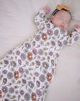 günamüna Long Sleeve Transitional Swaddle Sleep Sack Duvet Bamboo Bouquet 1 TOG (Min. of 2, multiples of 2)