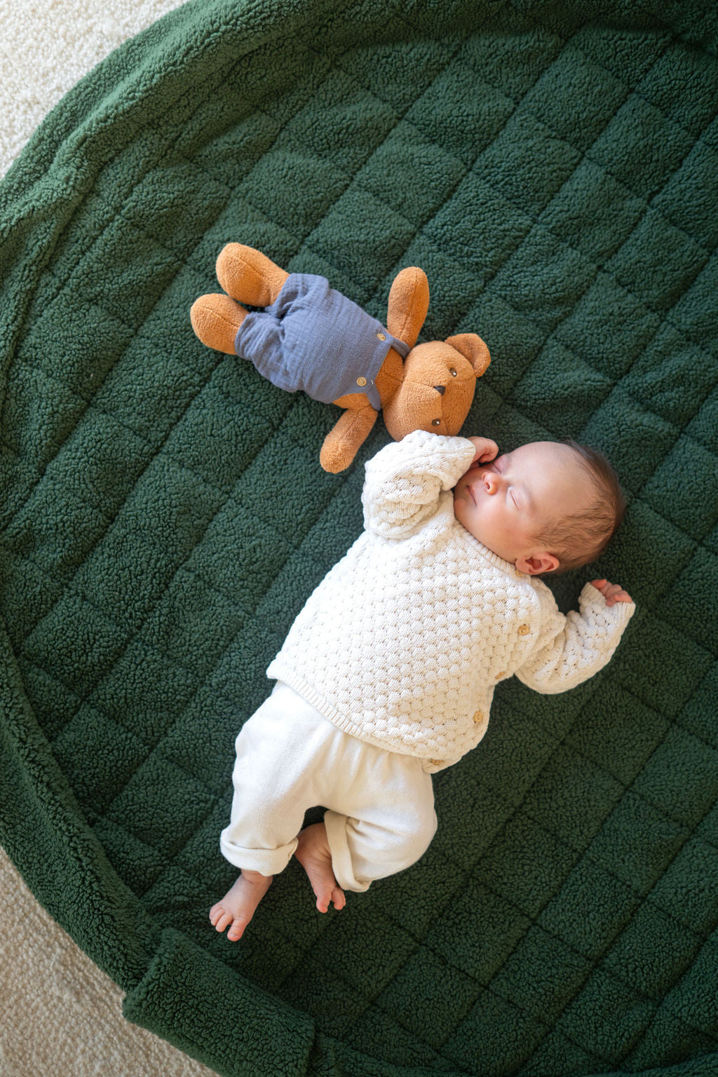 Tapis d'éveil organique Play&amp;Go Evergreen Teddy noomad Soft (Min. 1, multiples de 1)