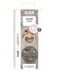 BIBS x Liberty Pacifier Original COLOUR Latex 2 PK Anatomical Chamomile Lawn - Vanilla/Pine(Min. of 2 PK, multiples of 2 PK)