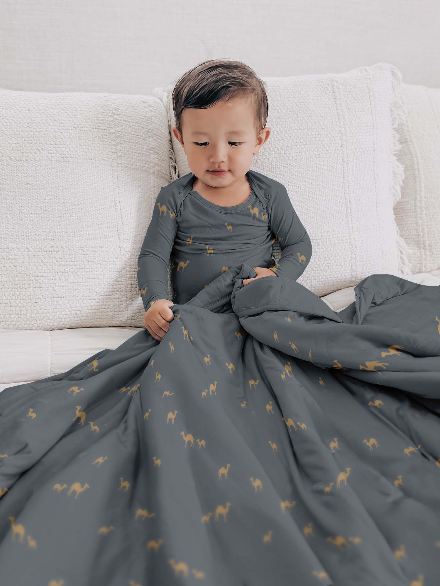 günamüna Mini Cozy Cloud Comforter Baby Blanket - Camels 2.5 TOG (Min. of 2, multiples of 2)