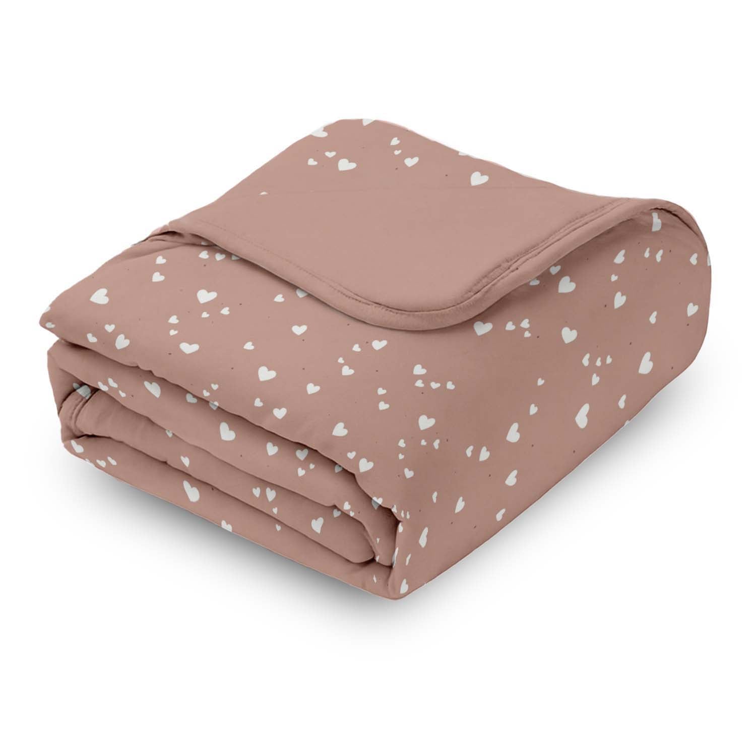 günamüna Mini Cozy Cloud Comforter Baby Blanket 1 TOG - Hearts (Min. of 2, multiples of 2)