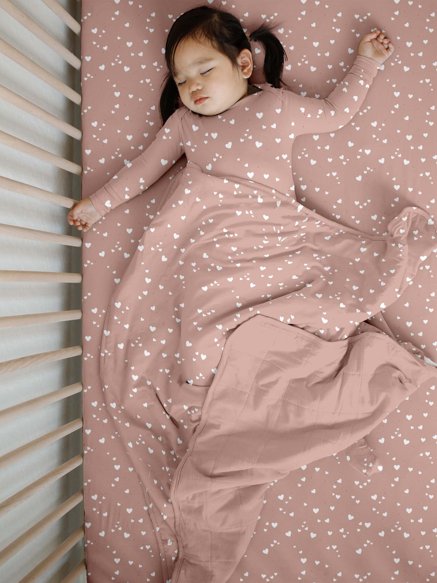 günamüna Mini Cozy Cloud Comforter Baby Blanket 1 TOG - Hearts (Min. of 2, multiples of 2)