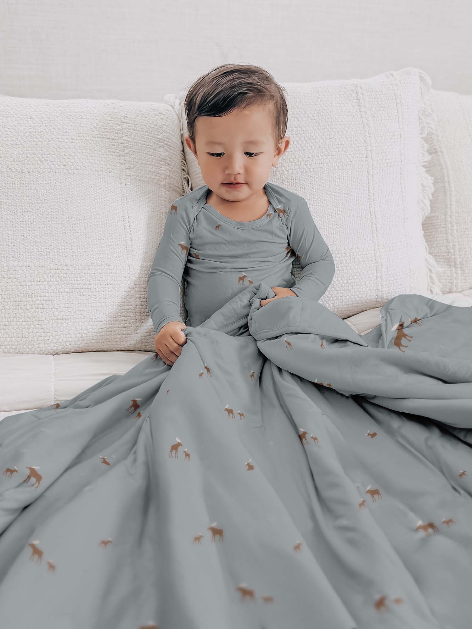 günamüna Toddler Cozy Cloud Comforter Baby Blanket 1 TOG - Moose (Min. of 2, multiples of 2)