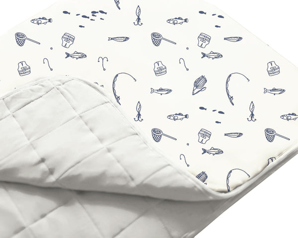 günamüna Cozy Cloud Comforter Baby Blanket Mini - Fishing 1 TOG (Min. of 2, multiples of 2)