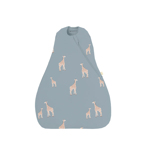 günamüna Transitional Swaddle Sleep Sack Duvet Bamboo Giraffe Moss 2.5 TOG (Min. of 2, multiples of 2)