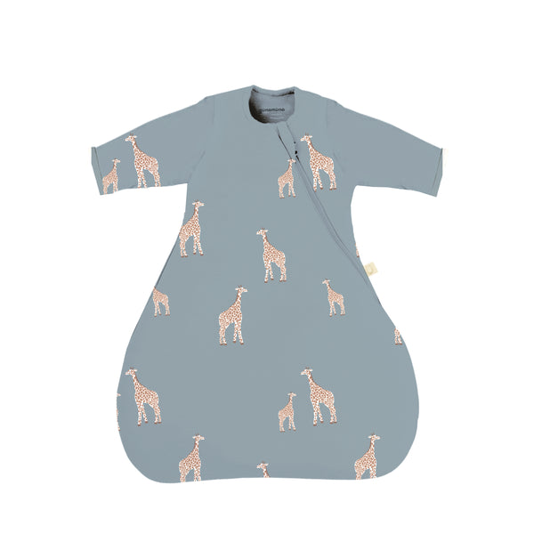 günamüna Long Sleeve Transitional Swaddle Sleep Sack Duvet Bambo Giraffe Moss 1 TOG (Min. of 2, multiples of 2)