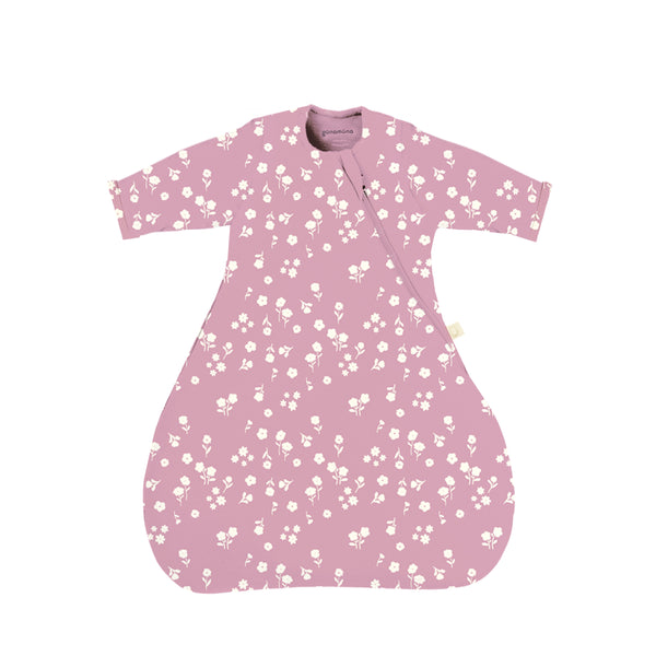 günamüna Long Sleeve Transitional Swaddle Sleep Sack Duvet Bamboo mini Floral 2.5g TOG (Min. of 2, multiples of 2)