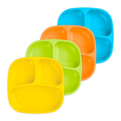 Re Play Divided Plates | Sky Blue, Orange, Lime Green and Yellow