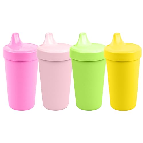 Re Play Sippy Cups | Bright Pink, ice pink, lime, yellow