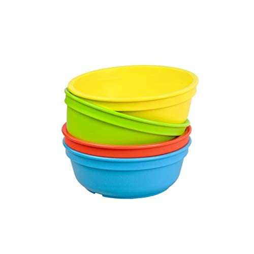 Amazon Re Play 4PK 12 Oz. Bowls | Sky Blue, Red, Lime Green, Yellow