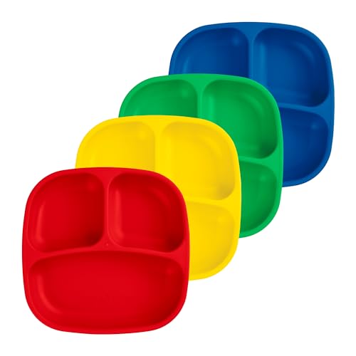 Re Play Divided Plates | Navy Blue, Kelly Green, Yellow and Red