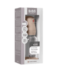 BIBS Glass Baby Bottle Round Silicone 1 pack 120 ml Slow Flow Blush (Min. of 2 PK , multiples of 2 PK)