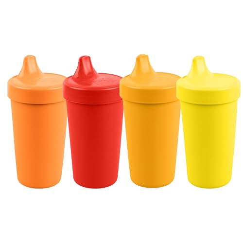 Re Play No Spill sippy Cups | Orange, Red, Sunny Yellow and Yellow