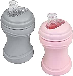 Re-Play Soft Spout Sippy Cups  | Grey, ice pink