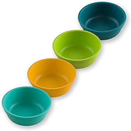 RE-PLAY Made in USA 4pk 12 oz. Bowls | Aqua, Sunny Yellow, Lime, Teal