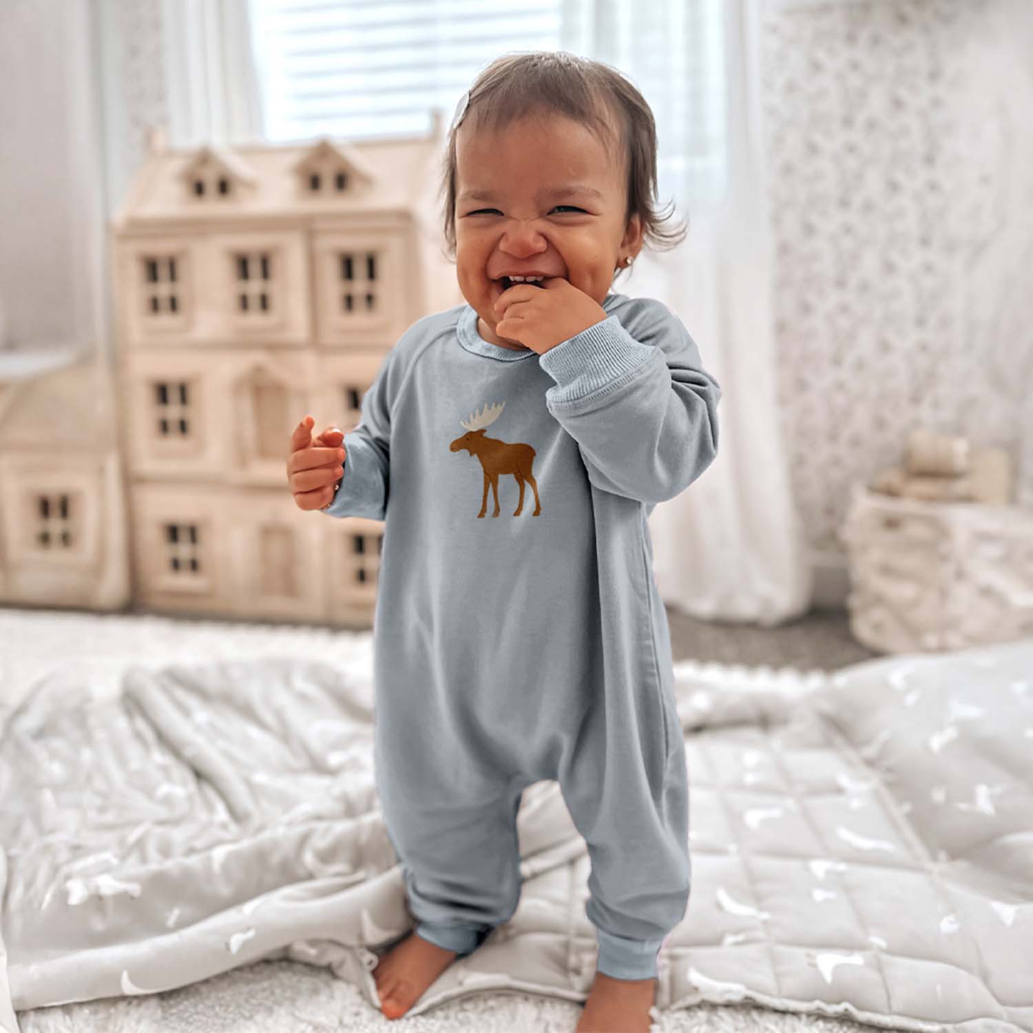 günamüna Fleece Jumpsuit Moose (Min. of 2, multiples of 2)