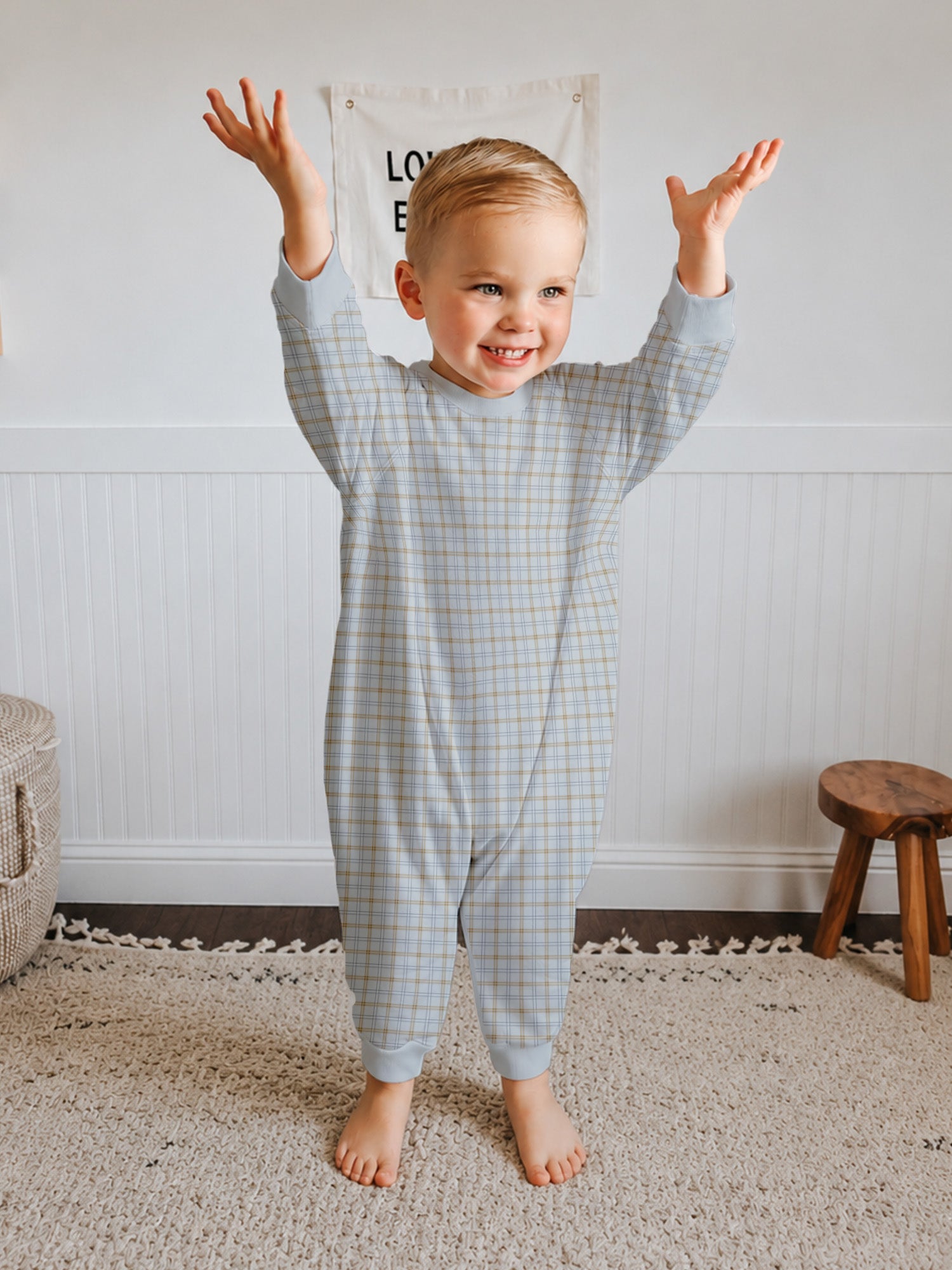 günamüna Fleece Jumpsuit Plaid (Min. of 2, multiples of 2)