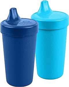 Re Play 2 Pack Sippy Cups | Navy Blue/Sky Blue