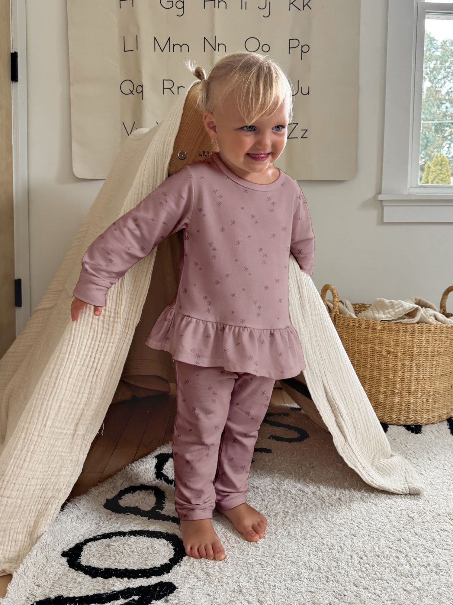 günamüna Two Piece Ruffled Sweatsuit Dazzle (Min. of 2, multiples of 2)