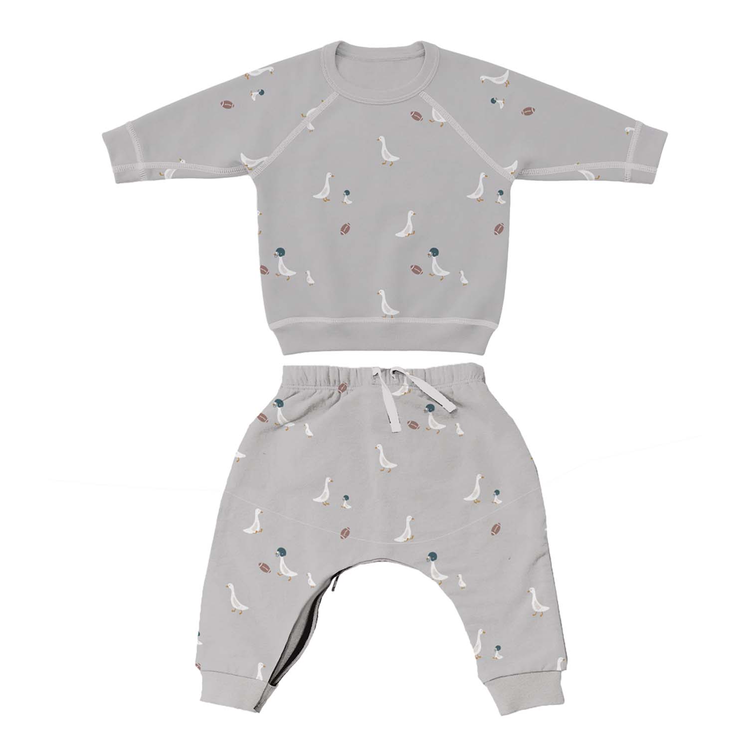 günamüna Fleece Sweatsuit Football Goose (Min. of 2, multiples of 2)