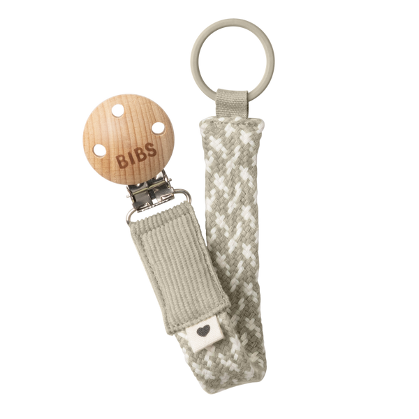 BIBS Pacifier Clip Sand / Ivory ONE SIZE (Min. of 2 PK , multiples of 2 PK)