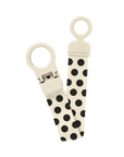 BIBS Studio Pacifier Clip Loop Polka Ivory Black (Min. of 2 PK , multiples of 2 PK)