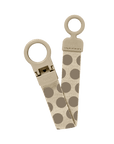 BIBS Studio Pacifier Clip Loop Polka Mega Vanilla Dark Oak(Min. of 2 PK , multiples of 2 PK)