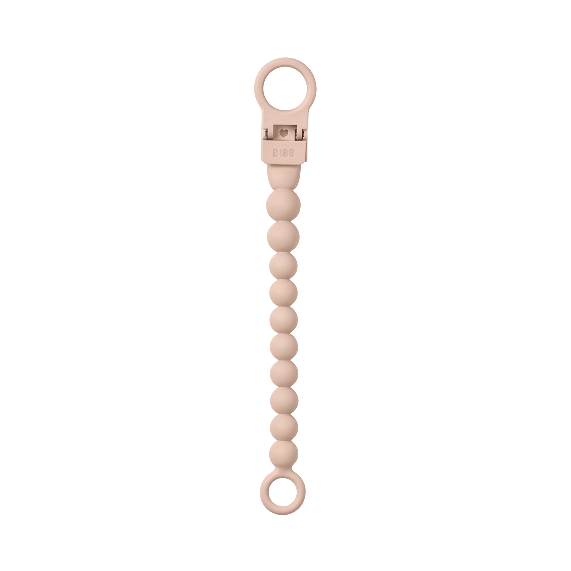 BIBS Pacifier Clip Beaded Blush (Min. of 2 PK, multiples of 2 PK)
