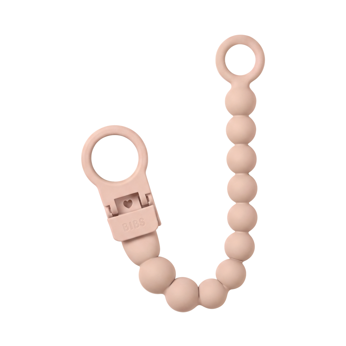 BIBS Pacifier Clip Beaded Blush (Min. of 2 PK, multiples of 2 PK)