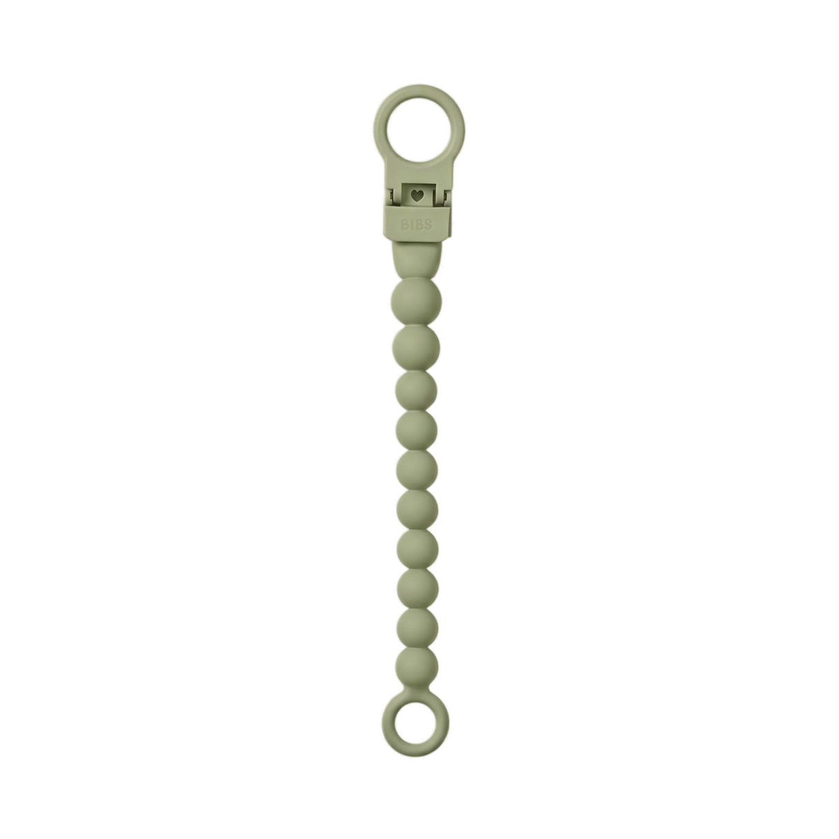 BIBS Pacifier Clip Beaded Sage (Min. of 2 PK, multiples of 2 PK)