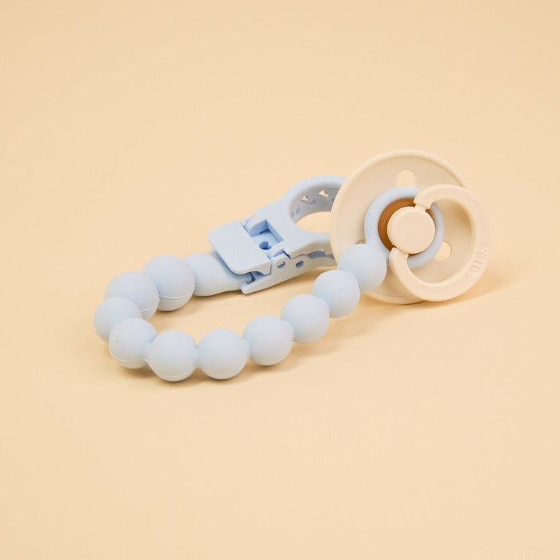 BIBS Pacifier Clip Beaded Ivory (Min. of 2 PK, multiples of 2 PK)