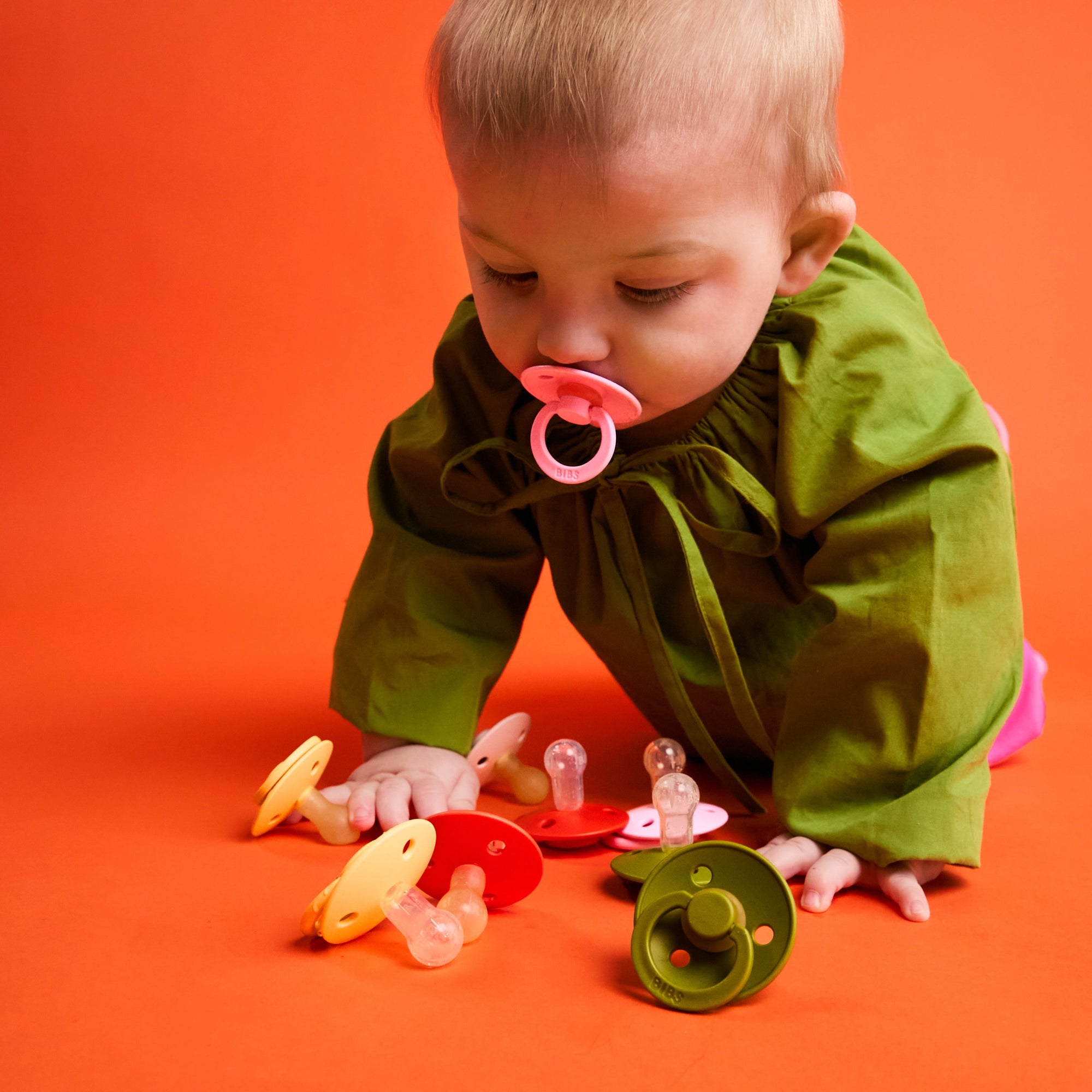 BIBS Pacifier Original COLOUR Latex 2 PK Tango/Baby Pink (Min. of 2 PK, multiples of 2 PK)