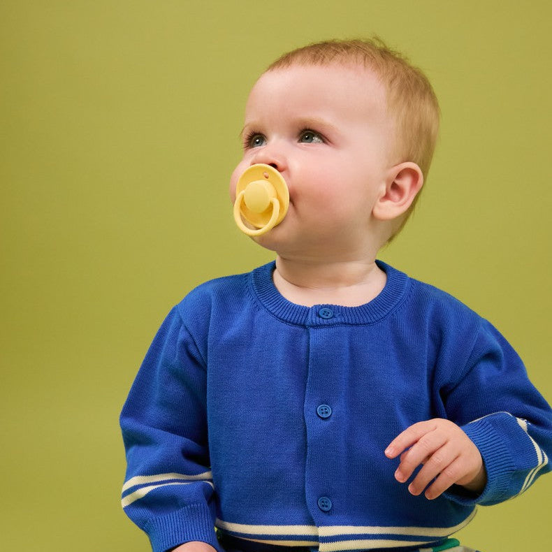 BIBS Pacifier De Lux Silicone 2 PK Wasabi/Pale Butter ONE SIZE (Min. of 2 PK, multiples of 2 PK)