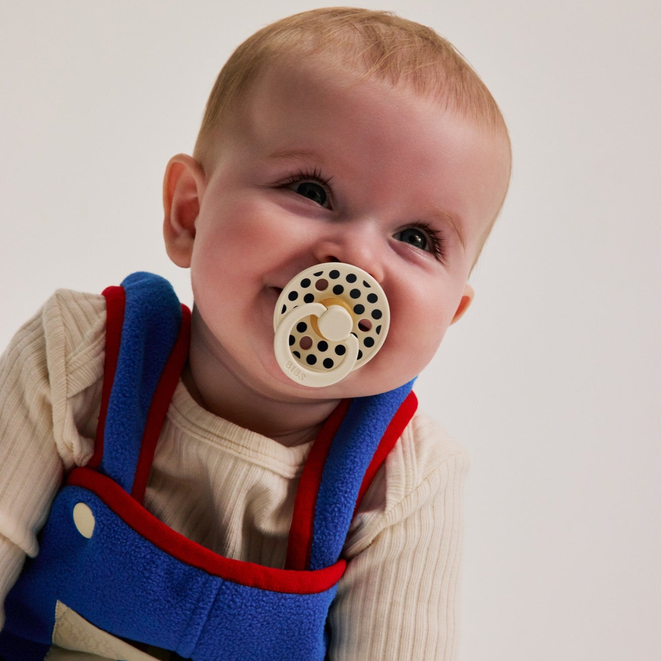BIBS Pacifier Studio Colour 2 PACK Polka Ivory/Deep Space (Min. of 2 PK, multiples of 2 PK)