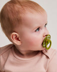 BIBS Pacifier Studio Colour 2 PACK Polka Luna/Wasabi (Min. of 2 PK, multiples of 2 PK)