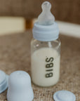 BIBS Glass Baby Bottle Round Silicone 2 PK 120 ml Medium Flow Sage (Min. of 2 PK , multiples of 2 PK)