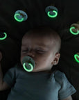 BIBS Pacifier Original COLOUR Latex 2 PK Hush GLOW/Grape GLOW (Min. of 2 PK, multiples of 2 PK)
