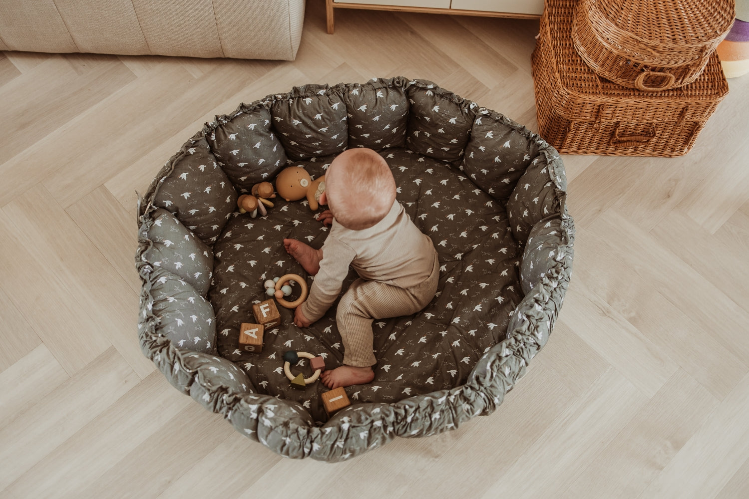 Play&amp;Go Bloom Birds organic babymat (Min of 1, multiples of 1)