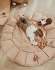 Play&Go Bloom Stripes Brown organic babymat (Min of 1, multiples of 1)