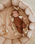 Play&Go Bloom Stripes Brown organic babymat (Min of 1, multiples of 1)
