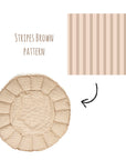Play&Go Bloom Stripes Brown organic babymat (Min of 1, multiples of 1)
