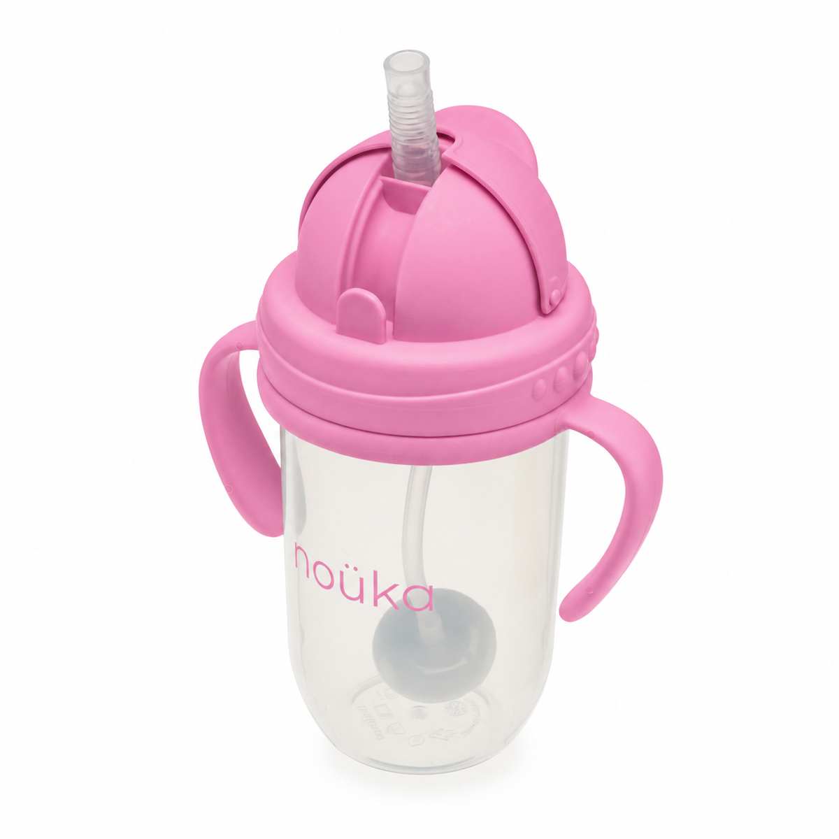 noüka Non-Spill Weighted Straw Cup  9 oz - Blossoms (Sold in Case of 2, Qty of 1=2 products)