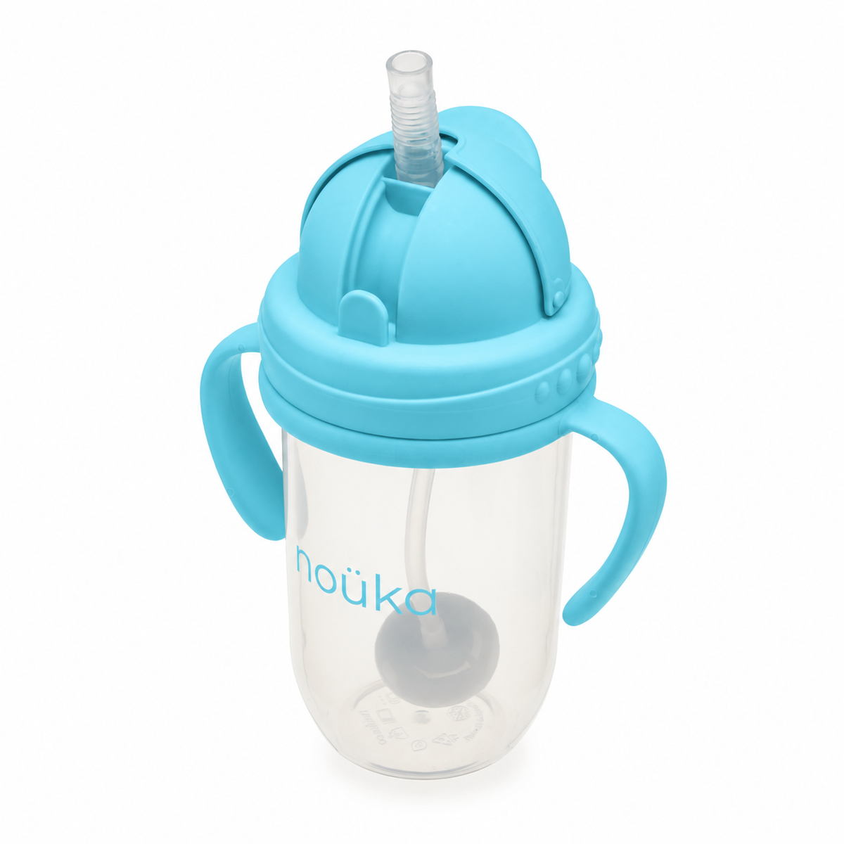 noüka Non-Spill Weighted Straw Cup  9 oz - Clear Skies (Sold in Case of 2, Qty of 1=2 products)