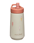 noüka Flip-Top Straw Drinking Bottle 14 Oz Henry Collection - Ice Cream (Sold in Case of 2, Qty of 1=2 products)