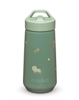 noüka Flip-Top Straw Drinking Bottle 14 Oz Henry Collection - Safari (Sold in Case of 2, Qty of 1=2 products)