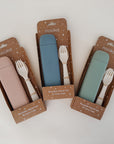 noüka Reusable Utensil Set & Carry Case - Soft Blush (Sold in Case of 2, Qty of 1=2 products)