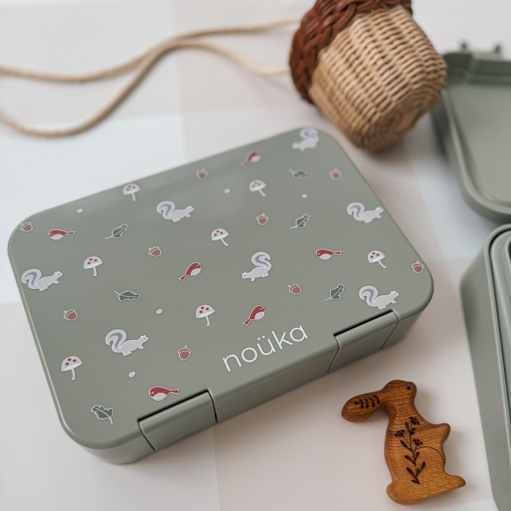 noüka Design Bento Lunch Box -  Woodland Life (Min. of 2 PK, Multiples of 2 PK)