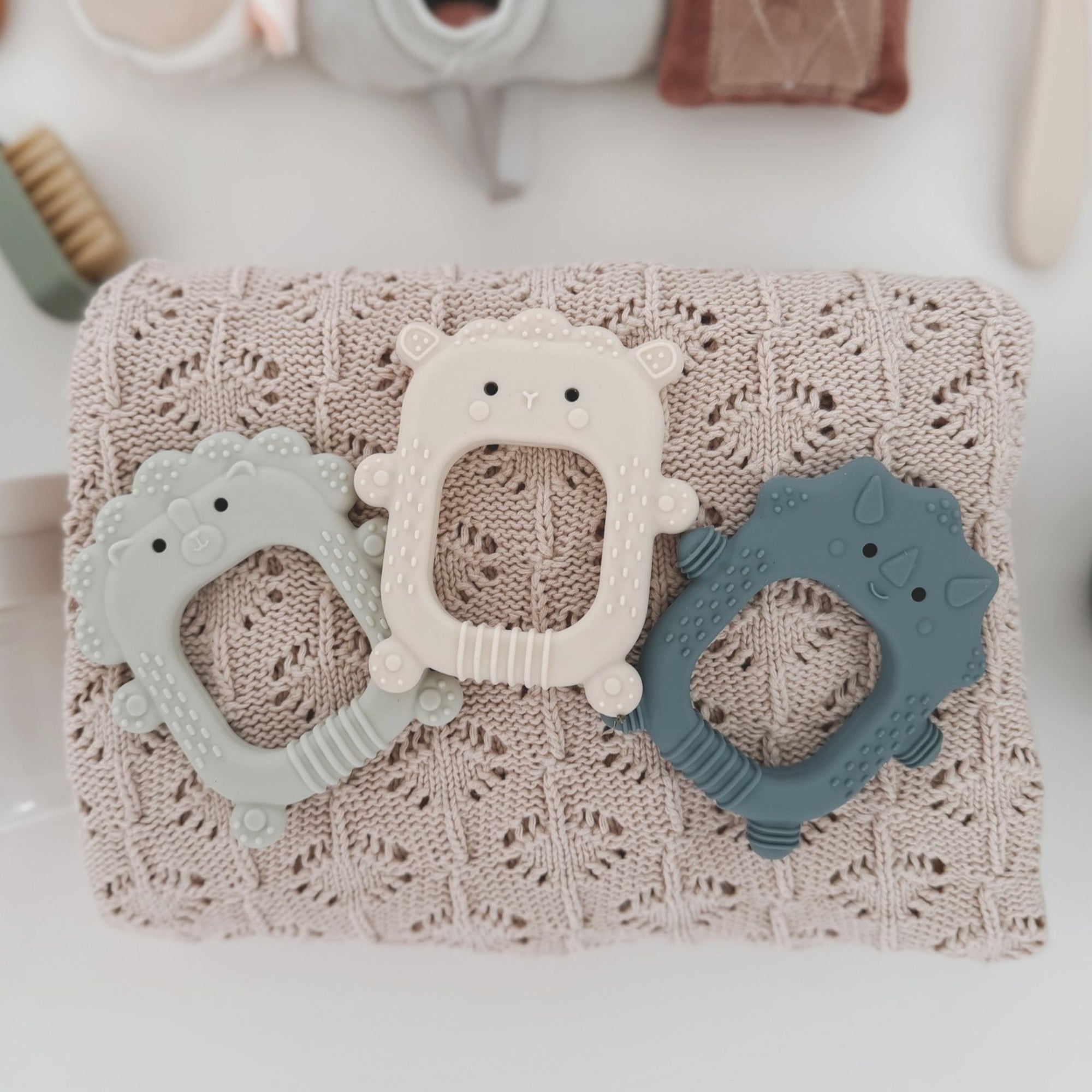 noüka Silicone Teether Toy - Mimzy the Lamb (Sold in Case of 2, Qty of 1=2 products)